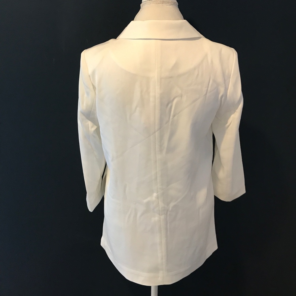 White Oversized Boyfriend Blazer - Picture 6 of 8